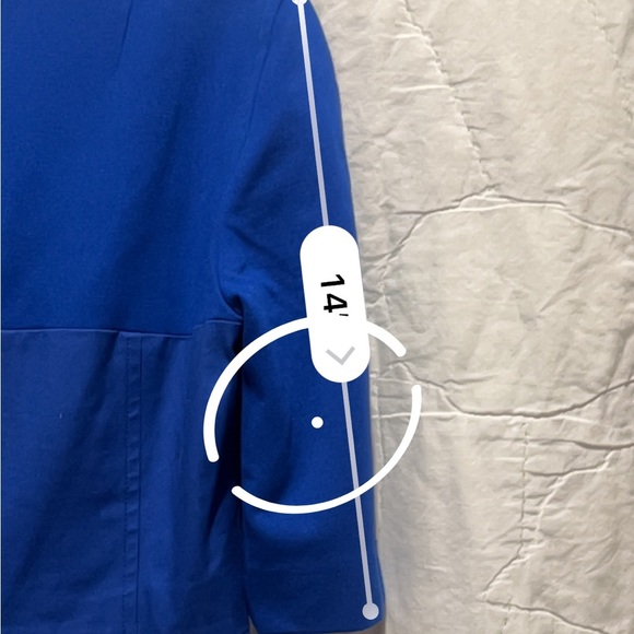 Akris Punto Baumwolle-Cotton Blue Dress w/ Zip Front A-Line Pleats Sz10Authentic - Picture 11 of 13